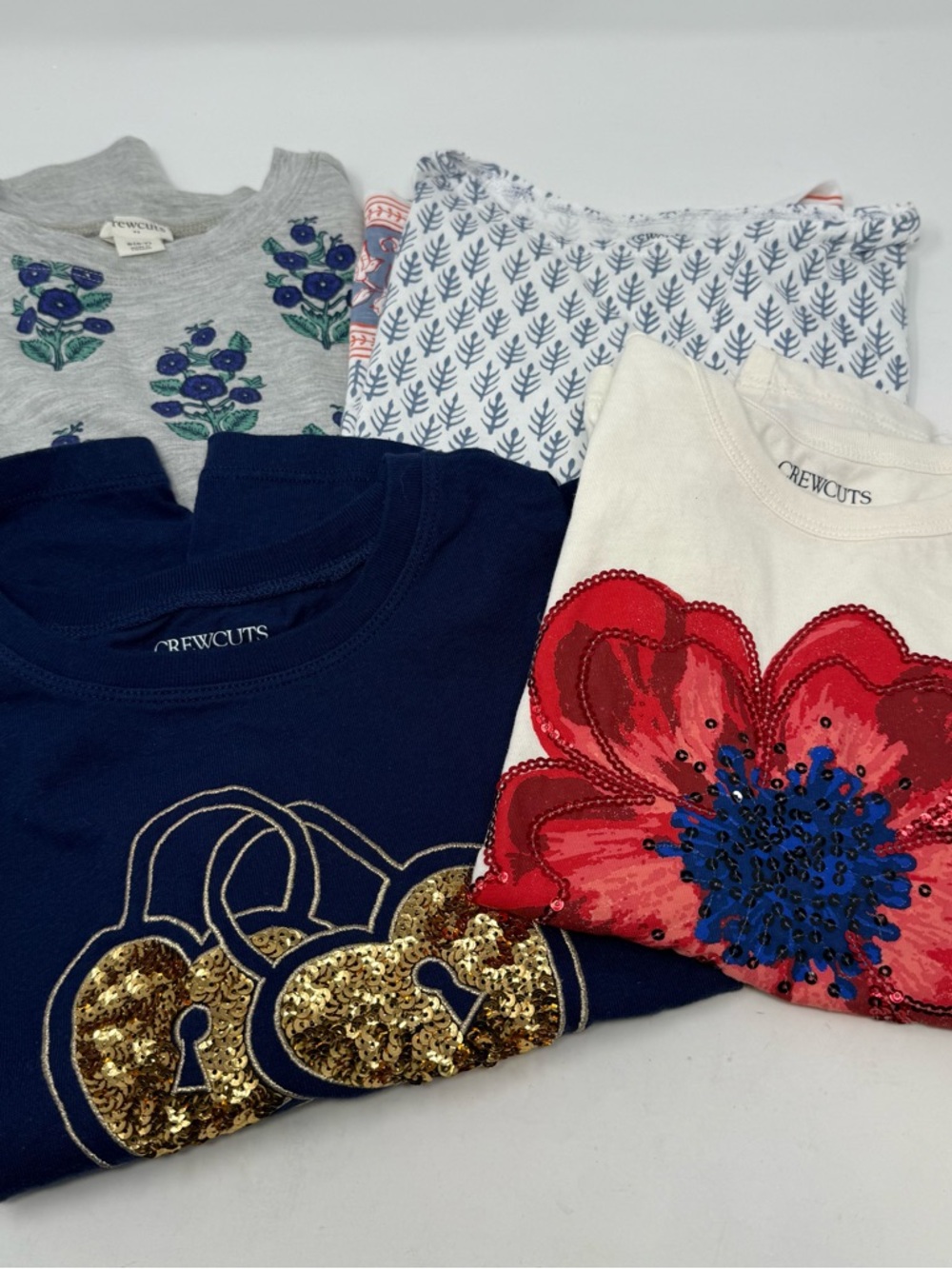 Crewcuts J. Crew Set of 4 Girls Long Sleeve Shirts Small (6-7)